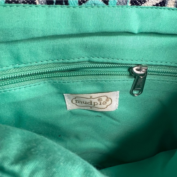 Beautiful Blue Clutch With Tassel Details Button Magnet Closure - Picture 3 of 6